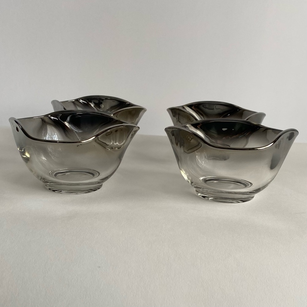 Mid Century Silver Rim Fade Serving Dish. Vintage. - Picture 6 of 7